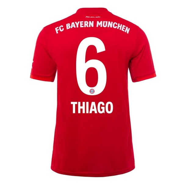 Camiseta Bayern Munich NO.6 Thiago Replica Primera Ropa 2019/20 Rojo